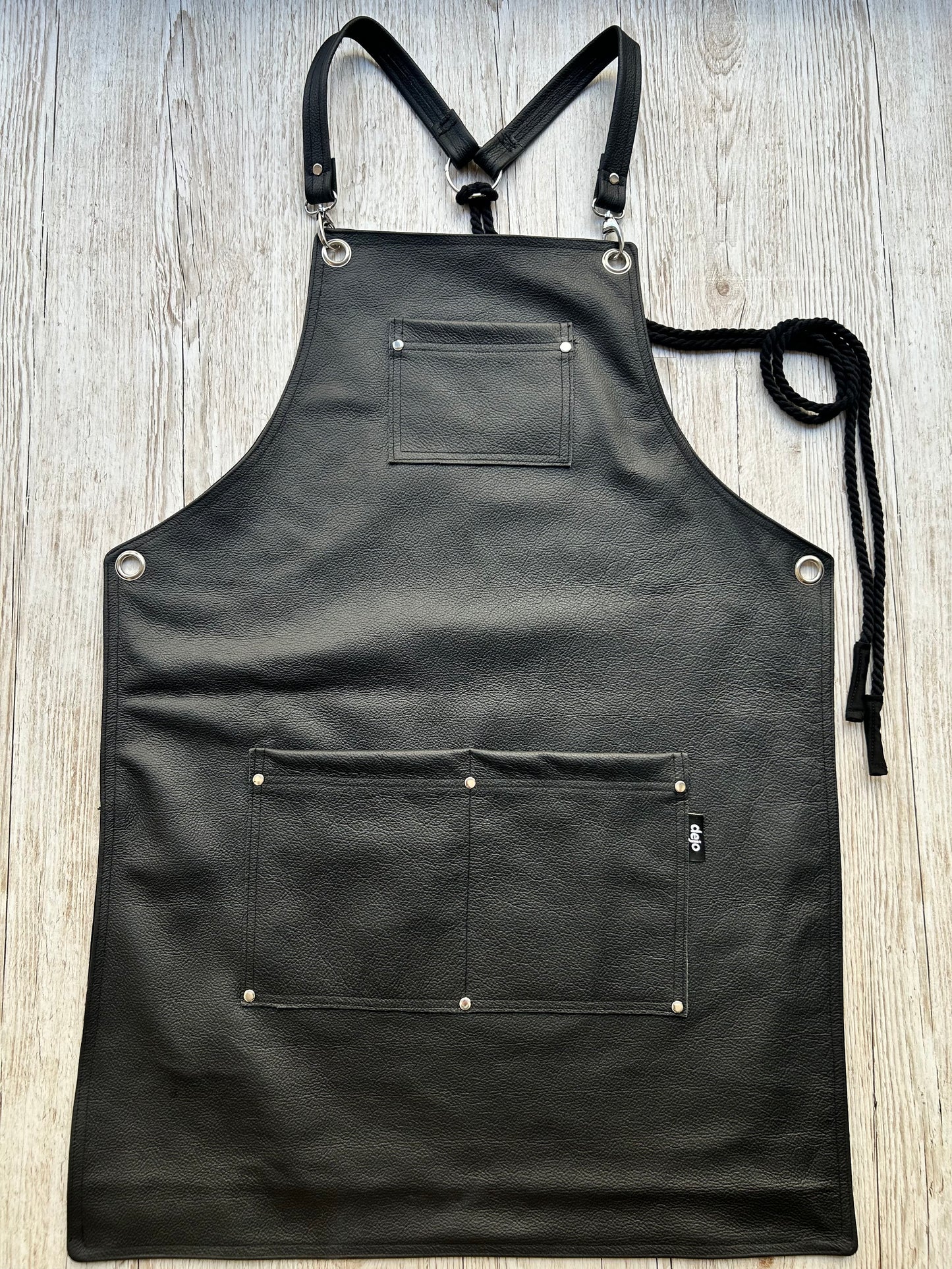 Total Black Leather Apron