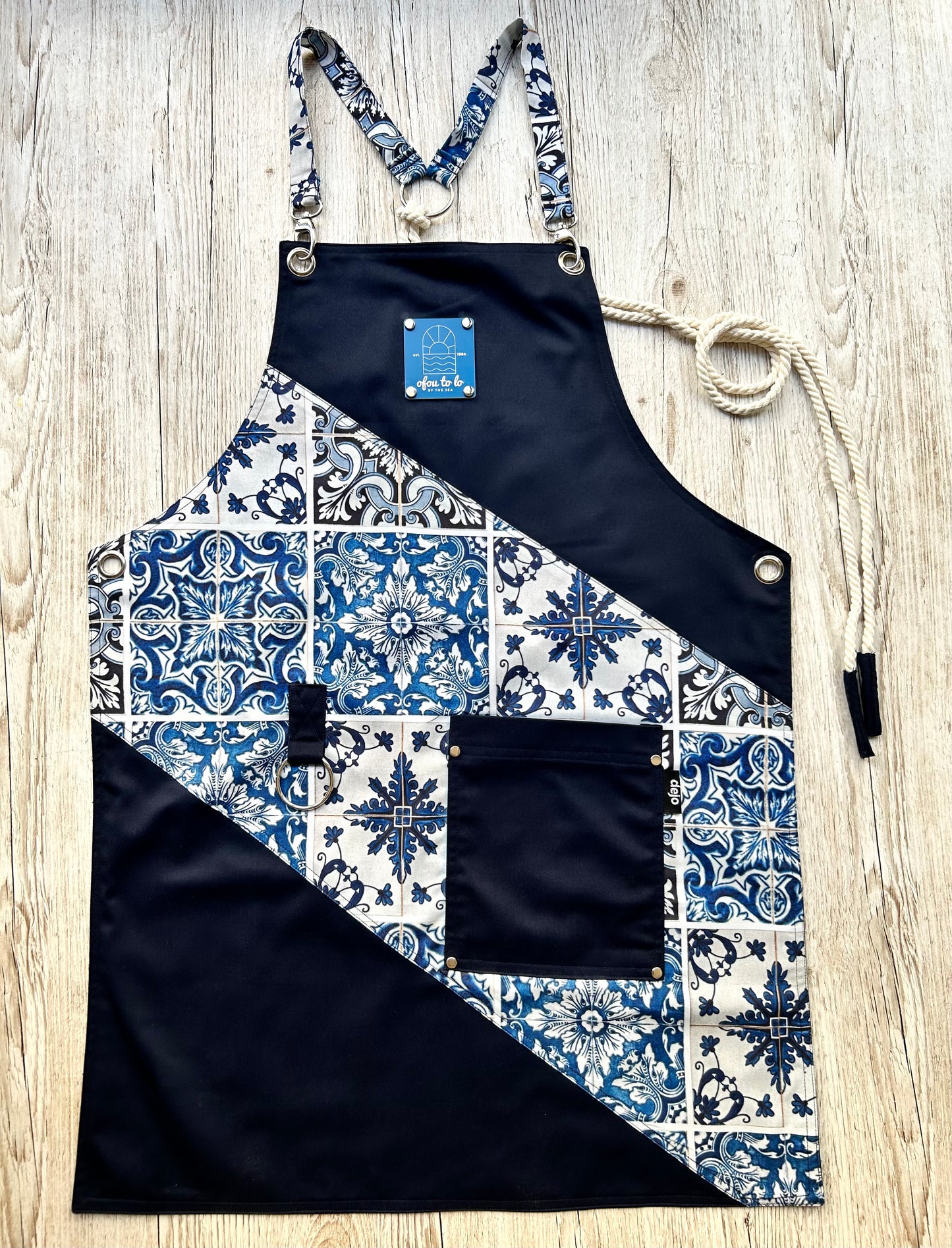 Apron Blue Mosaic