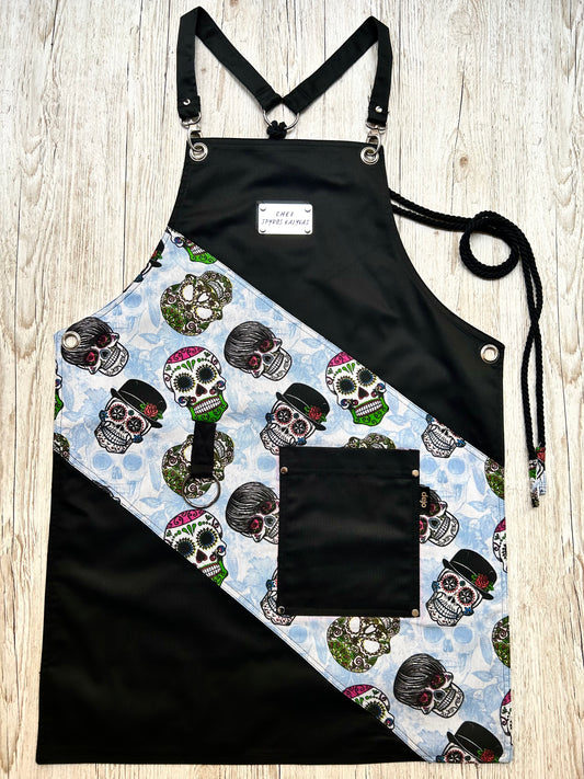 BLACK SKULL MEXICANA APRON