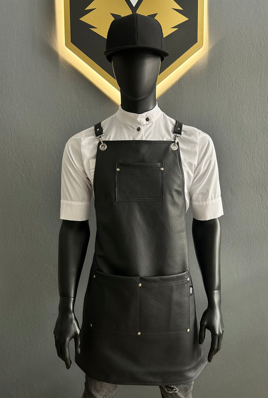 Total Black Leather Apron