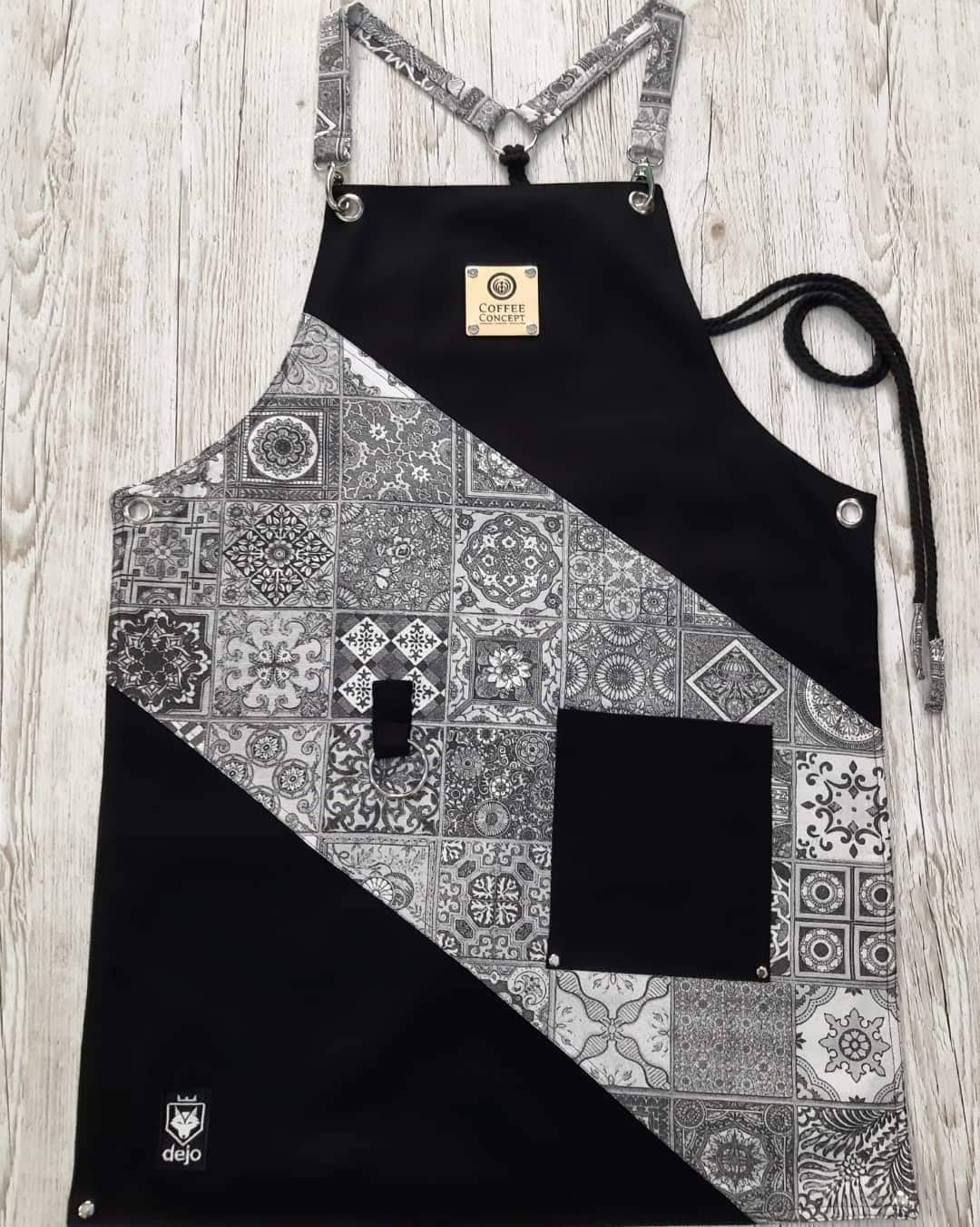 Apron Black Mosaic