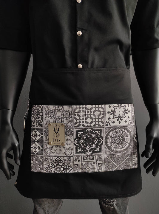 BLACK MOSAIC SERVICE APRON