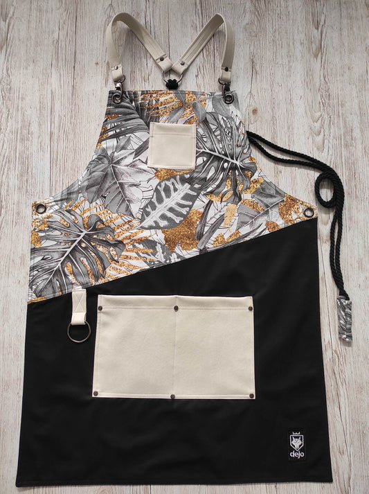 Apron Golden Leaves leather