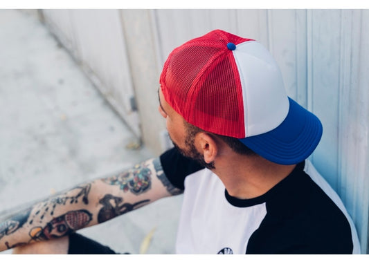 RAPPER WHITE- RED- ROYAL HATS