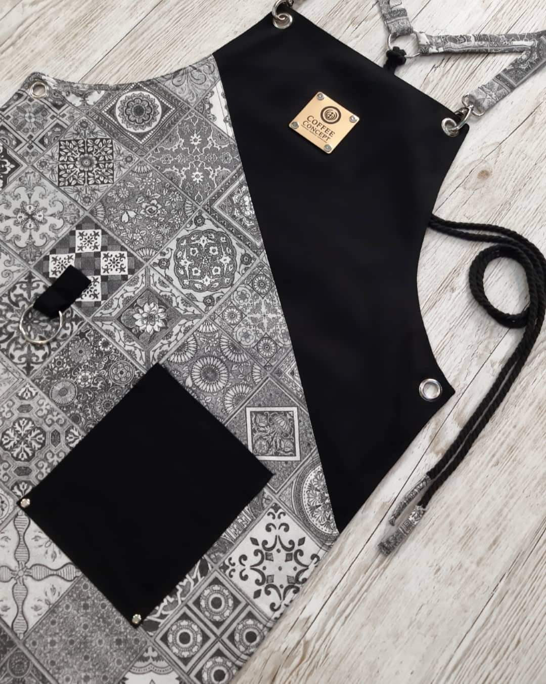 Apron Black Mosaic